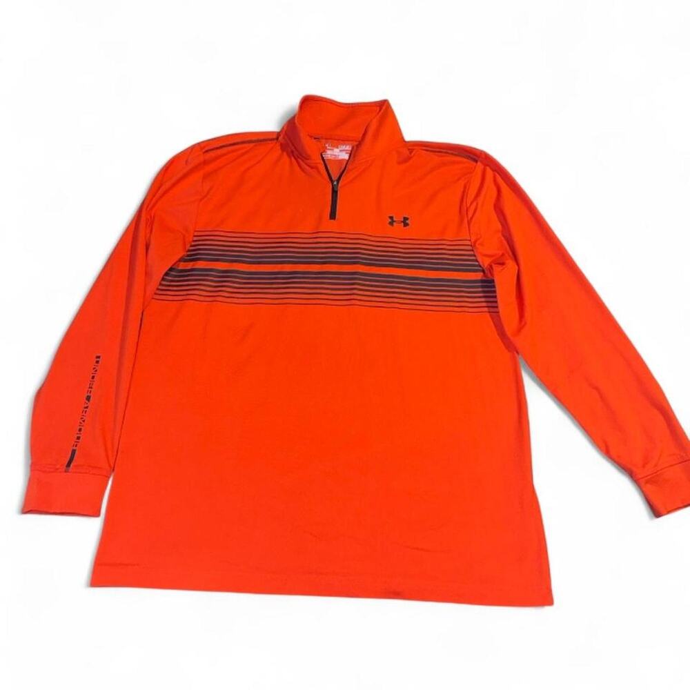 Mens Under Armour orange quarter zip